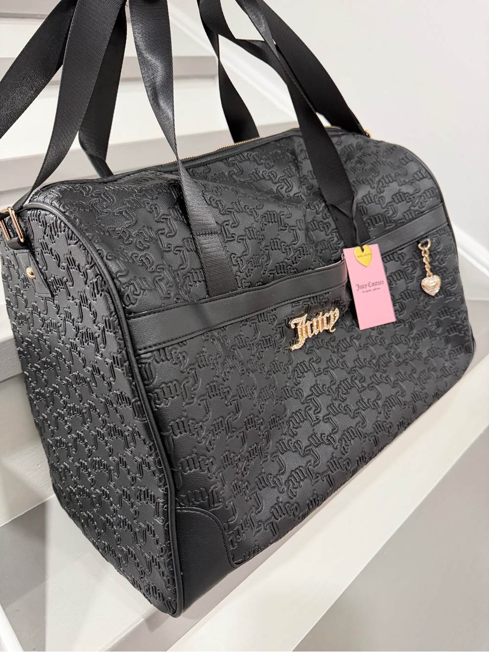 Juicy Couture Travel Duffel with Gold Logo
